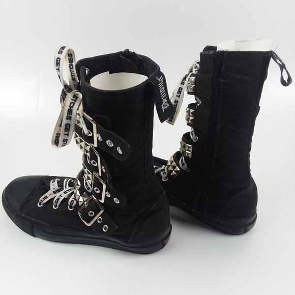 Demonia Converse High Top Shoes Sz 7.5 Men's - Picture 4 of 6